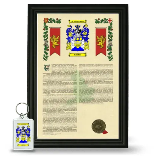 Wheton Framed Armorial History and Keychain - Black