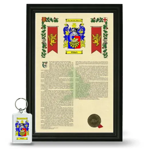 Whinch Framed Armorial History and Keychain - Black