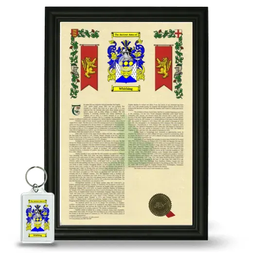 Whithing Framed Armorial History and Keychain - Black