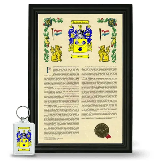 Wicke Framed Armorial History and Keychain - Black