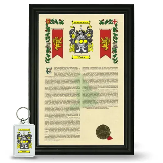 Widden Framed Armorial History and Keychain - Black