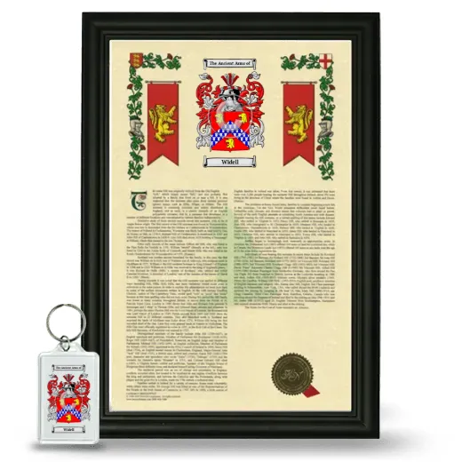 Widell Framed Armorial History and Keychain - Black