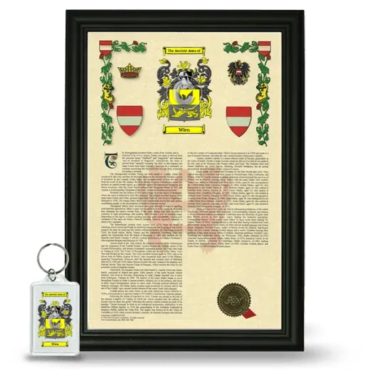 Wien Framed Armorial History and Keychain - Black