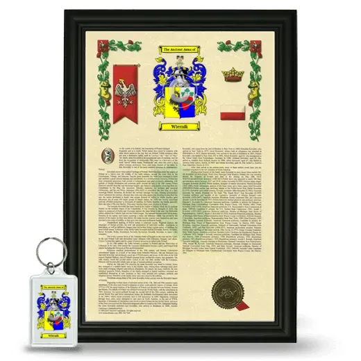 Wiernik Framed Armorial History and Keychain - Black