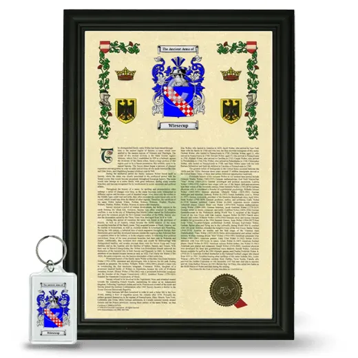 Wiesecup Framed Armorial History and Keychain - Black