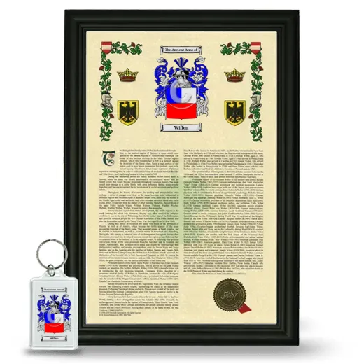 Wiffen Framed Armorial History and Keychain - Black