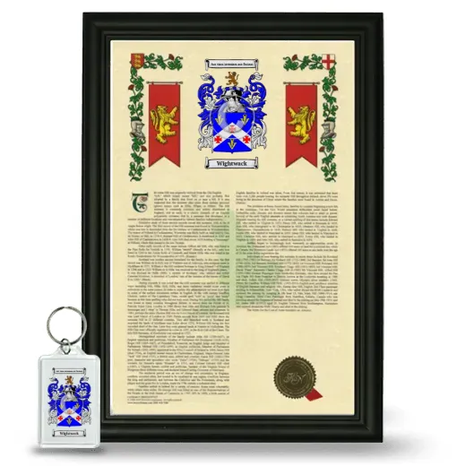 Wightwack Framed Armorial History and Keychain - Black