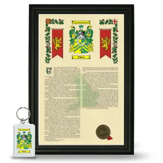 Wikans Framed Armorial History and Keychain - Black