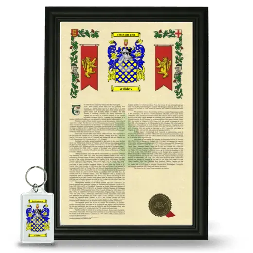 Willabay Framed Armorial History and Keychain - Black