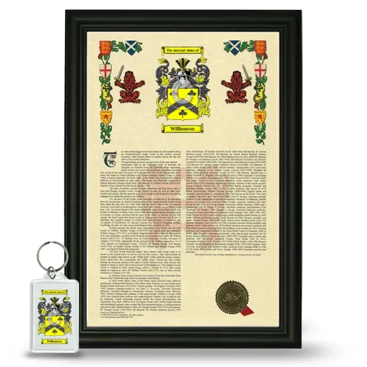 Williamson Framed Armorial History and Keychain - Black