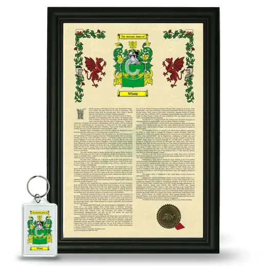 Winny Framed Armorial History and Keychain - Black