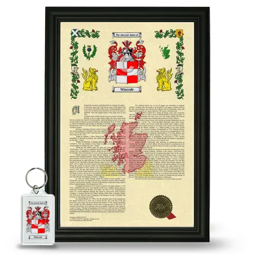 Winscale Framed Armorial History and Keychain - Black