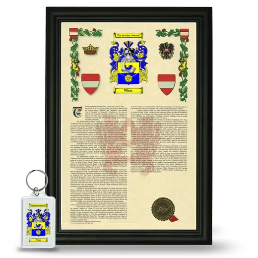 Wiser Framed Armorial History and Keychain - Black