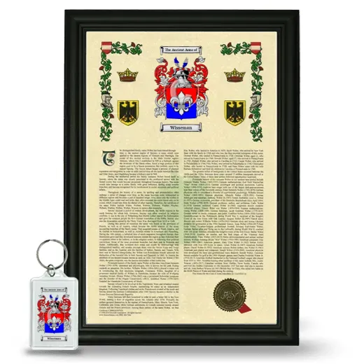 Wisseman Framed Armorial History and Keychain - Black
