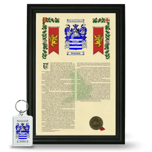 Wistorlyck Framed Armorial History and Keychain - Black