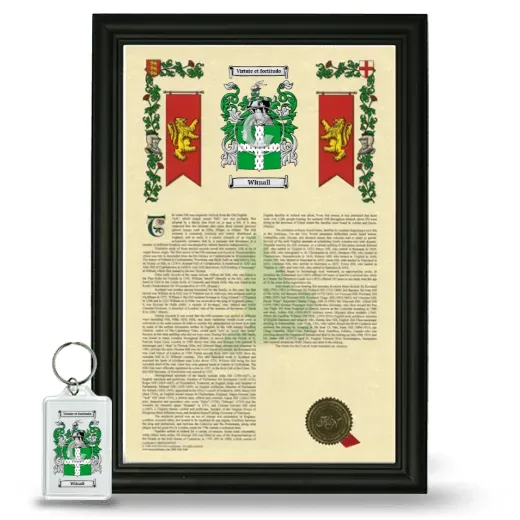 Witnall Framed Armorial History and Keychain - Black