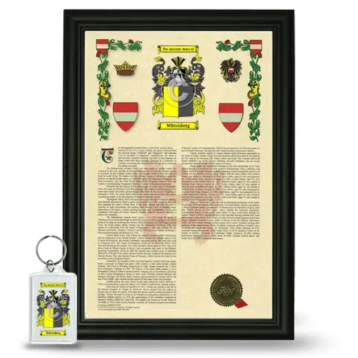 Wittenberg Framed Armorial History and Keychain - Black