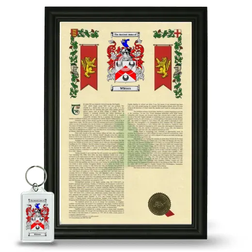 Witters Framed Armorial History and Keychain - Black