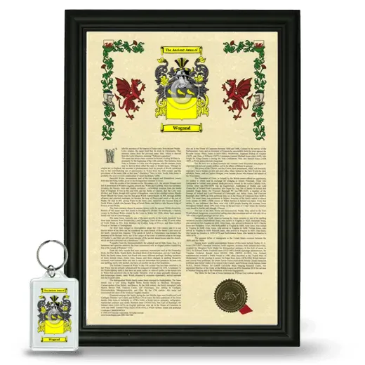 Wogand Framed Armorial History and Keychain - Black