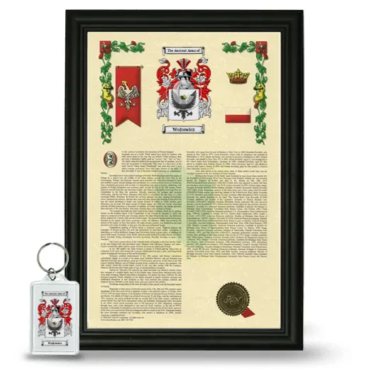 Wojtowicz Framed Armorial History and Keychain - Black