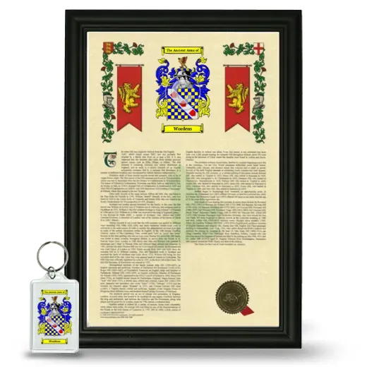 Wordens Framed Armorial History and Keychain - Black
