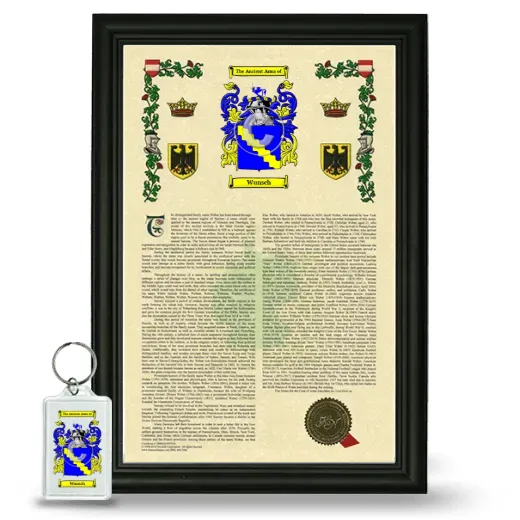 Wunsch Framed Armorial History and Keychain - Black