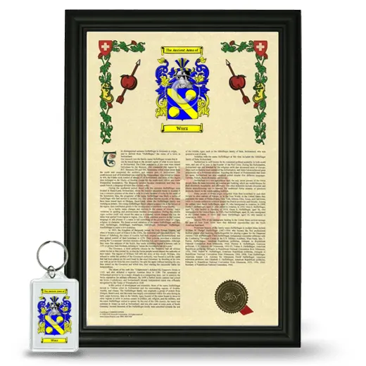 Wurz Framed Armorial History and Keychain - Black