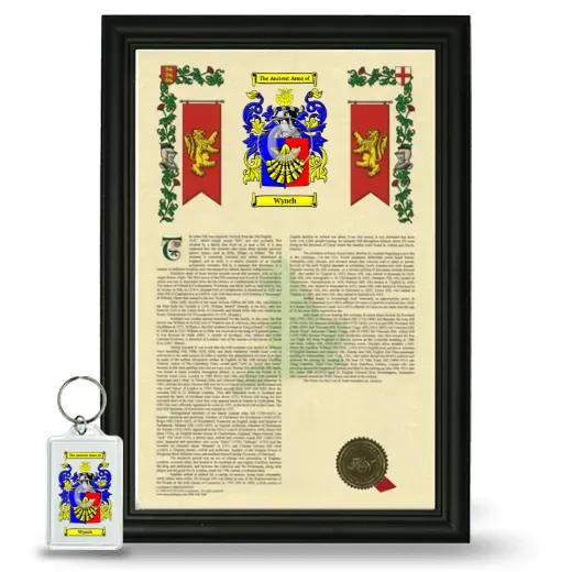 Wynch Framed Armorial History and Keychain - Black