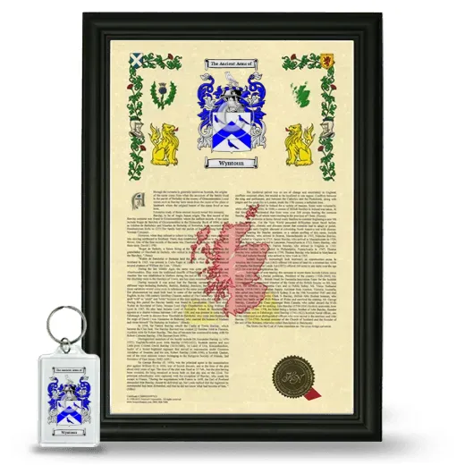 Wyntoun Framed Armorial History and Keychain - Black