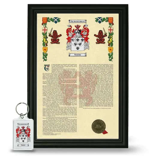Yearow Framed Armorial History and Keychain - Black