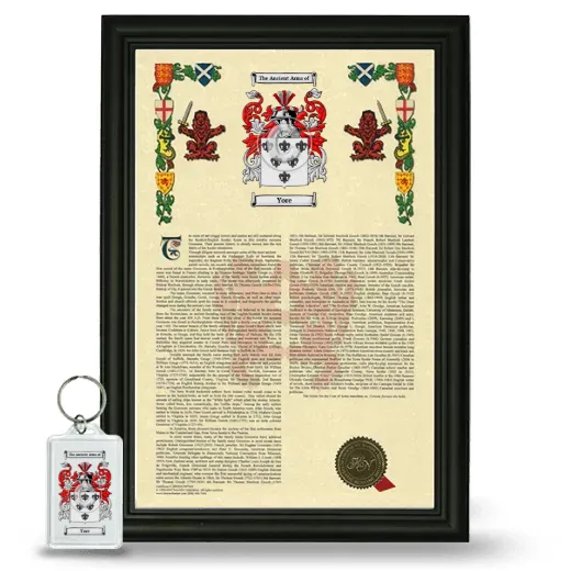 Yore Framed Armorial History and Keychain - Black
