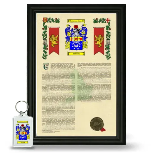 Yorston Framed Armorial History and Keychain - Black