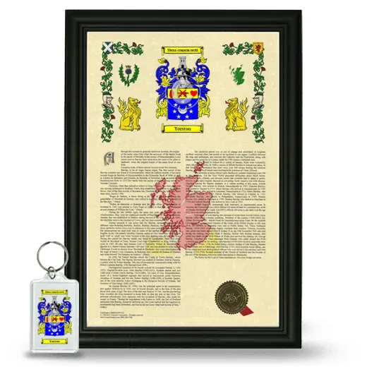 Yorston Framed Armorial History and Keychain - Black
