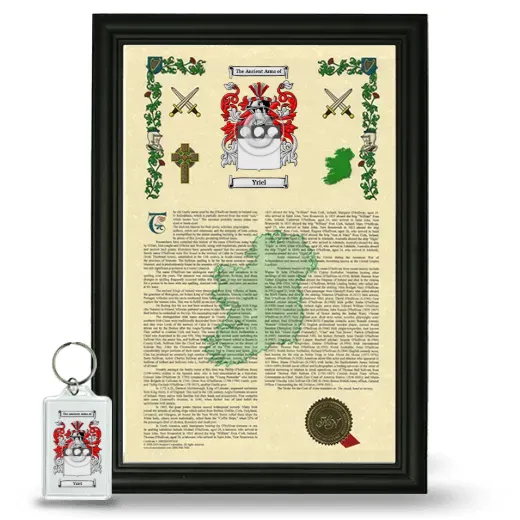 Yriel Framed Armorial History and Keychain - Black