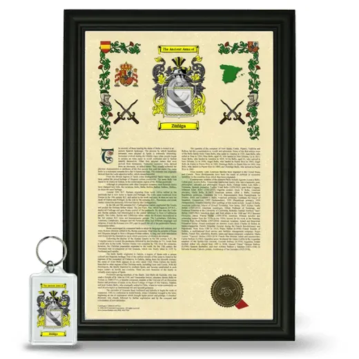 Züñiga Framed Armorial History and Keychain - Black