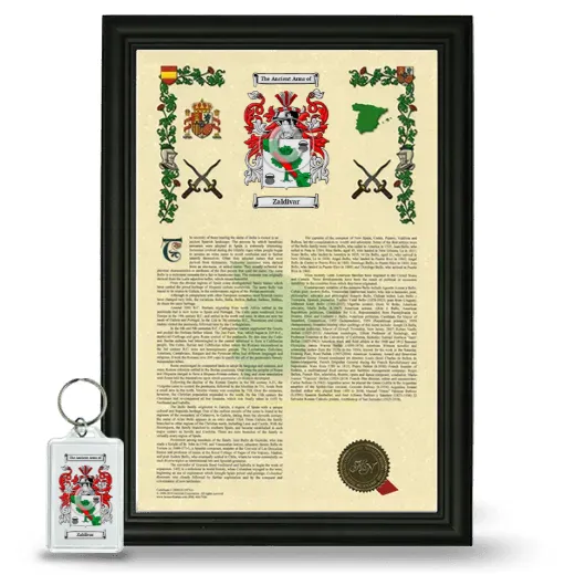Zaldivar Framed Armorial History and Keychain - Black