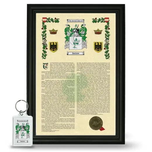 Zastrow Framed Armorial History and Keychain - Black