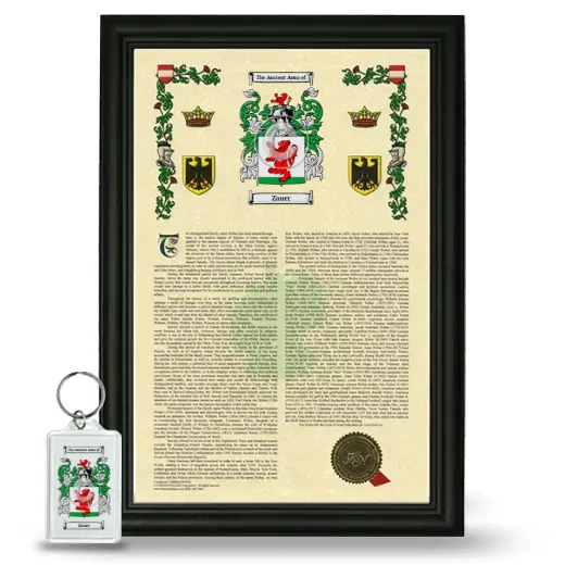Zauer Framed Armorial History and Keychain - Black