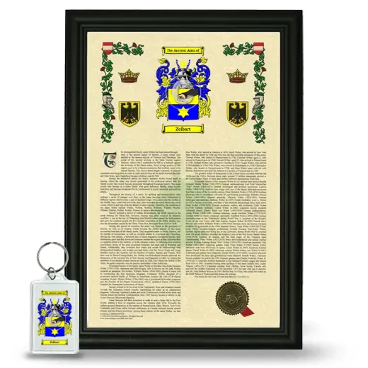 Zeibart Framed Armorial History and Keychain - Black