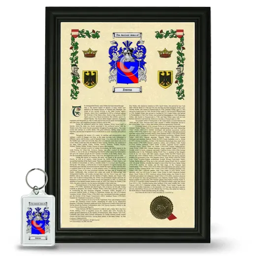Zeress Framed Armorial History and Keychain - Black