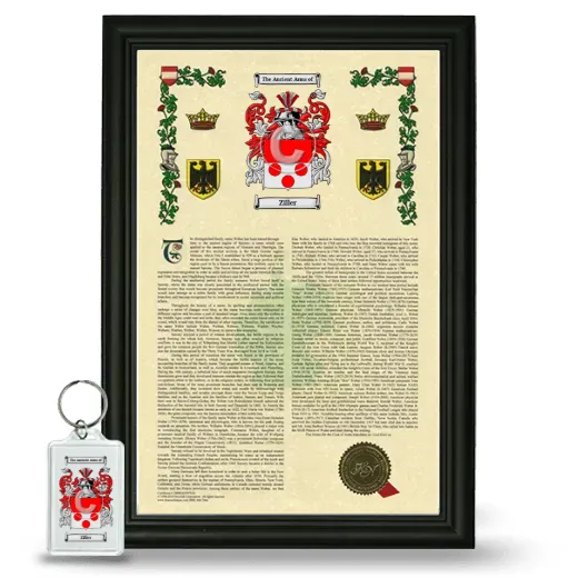Ziller Framed Armorial History and Keychain - Black