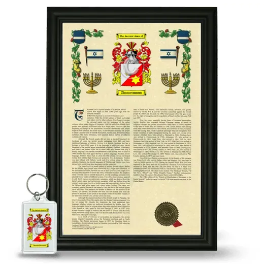 Zimmermann Framed Armorial History and Keychain - Black