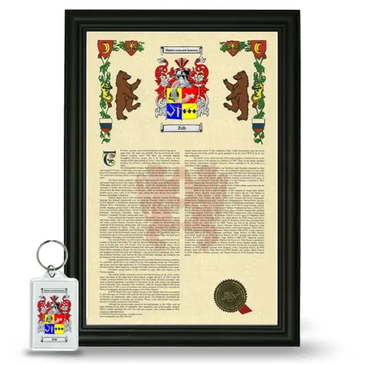 Zub Framed Armorial History and Keychain - Black