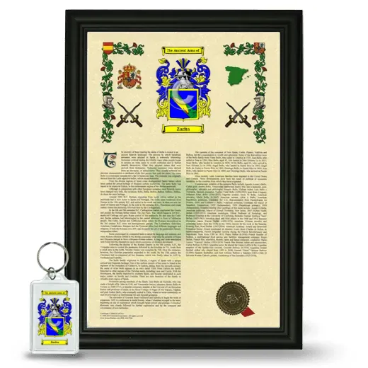 Zurita Framed Armorial History and Keychain - Black
