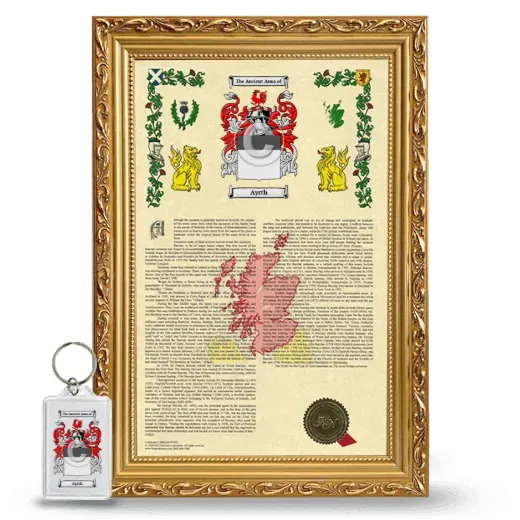 Ayrth Framed Armorial History and Keychain - Gold