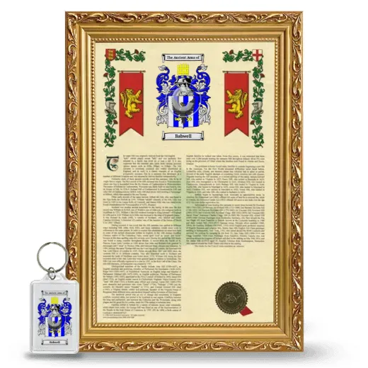 Babwell Framed Armorial History and Keychain - Gold