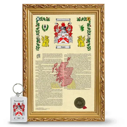 Bagay Framed Armorial History and Keychain - Gold