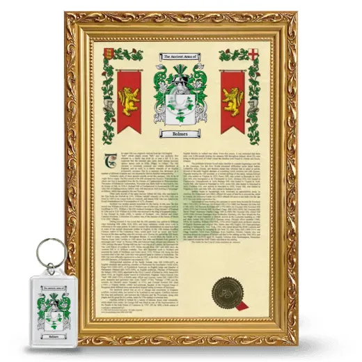 Balmes Framed Armorial History and Keychain - Gold