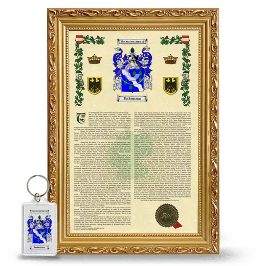 Berkemann Framed Armorial History and Keychain - Gold