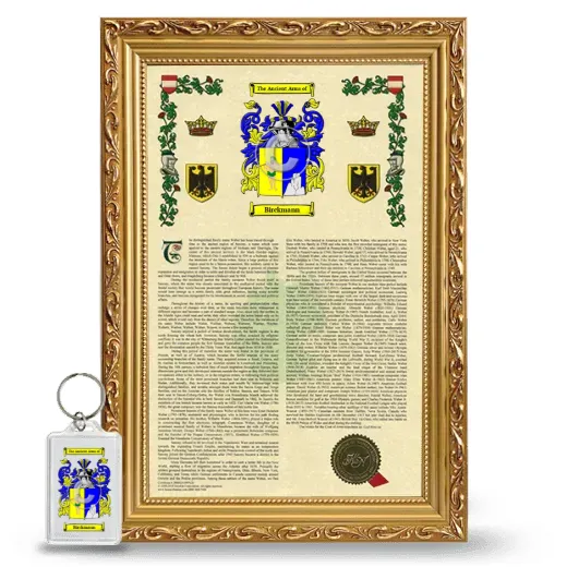 Birckmann Framed Armorial History and Keychain - Gold